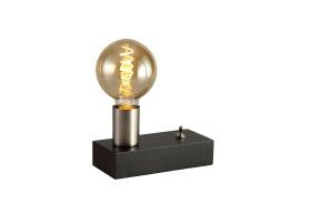 D0558  Fike 10cm Table Lamp 1 Light Black; Satin Nickel